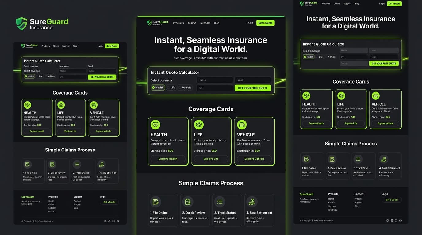 InsurShield Digital Insurance Interface Preview